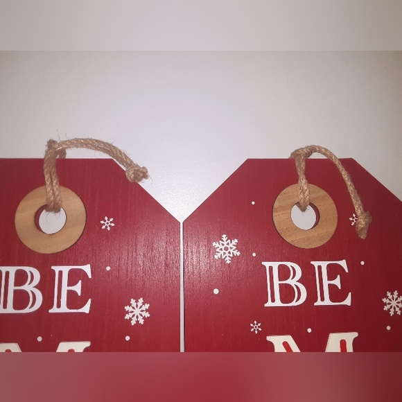 Christmas "Be Merry" Porch Leaner Sign 36" x 11" - Picture 6 of 10